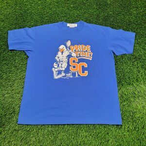 Vintage 80s Hanes Shirt XL 24x28 Blue Eagle Football USA